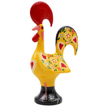 Load image into Gallery viewer, Traditional Hand-Painted Portuguese Good Luck Rooster Metal Figurine, 5.5"