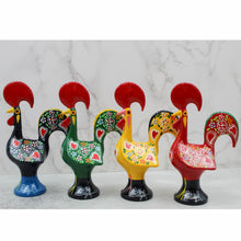 Load image into Gallery viewer, Traditional Hand-Painted Portuguese Good Luck Rooster Metal Figurine, 5.5"