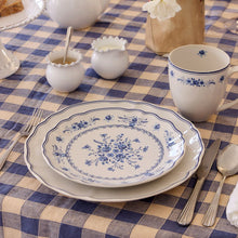 Load image into Gallery viewer, Costa Nova Vila White & Blue Salad/Dessert Plate Set