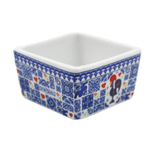 Load image into Gallery viewer, Portuguese Azulejo Style Sauce & Snack Dish with Wooden Serving Tray, Rooster