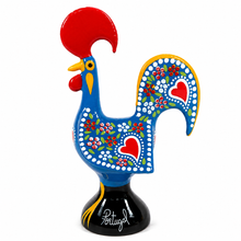 Load image into Gallery viewer, Traditional Hand-Painted Portuguese Good Luck Rooster Metal Figurine, 6"