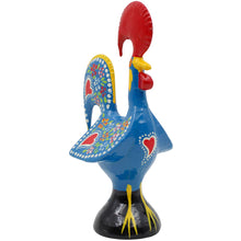 Load image into Gallery viewer, Traditional Hand-Painted Portuguese Good Luck Rooster Metal Figurine, 6"