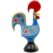 Load image into Gallery viewer, Traditional Hand-Painted Portuguese Good Luck Rooster Metal Figurine, 6"