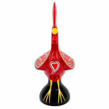 Load image into Gallery viewer, Traditional Hand-Painted Portuguese Good Luck Rooster Metal Figurine, 6"