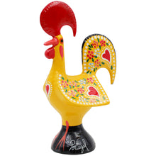 Load image into Gallery viewer, Traditional Hand-Painted Portuguese Good Luck Rooster Metal Figurine, 6"