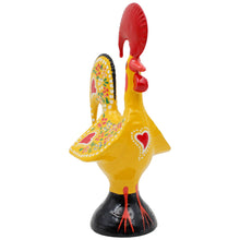 Load image into Gallery viewer, Traditional Hand-Painted Portuguese Good Luck Rooster Metal Figurine, 6"