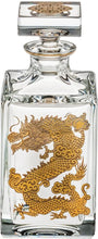 Load image into Gallery viewer, Vista Alegre Crystal Golden Whisky Decanter with Gold Dragon
