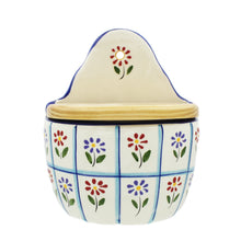 Load image into Gallery viewer, Hand-Painted Portuguese Ceramic Colorful Floral Salt Holder
