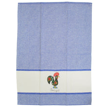Load image into Gallery viewer, Set of 2 Portuguese Rooster Kitchen Dish Towels – 100% Cotton Decorative Towels in Blue Design