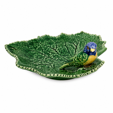 Load image into Gallery viewer, Bordallo Pinheiro Cinerária Leaf with Blue Bird