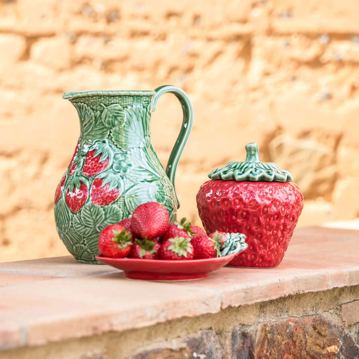 Bordallo Pinheiro Strawberries Pitcher – Portugalia Sales Inc