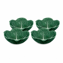 Load image into Gallery viewer, Bordallo Pinheiro Cabbage Cereal Bowls, Set of 4