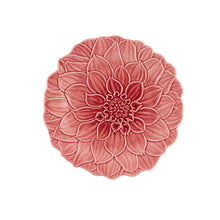 Load image into Gallery viewer, Bordallo Pinheiro Maria Flor Dahlia Dessert Plate, Set of 4