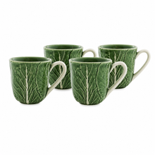 Load image into Gallery viewer, Bordallo Pinheiro Cabbage Mugs, Set of 4