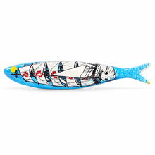 Load image into Gallery viewer, Bordallo Pinheiro Decorative Earthenware Sardine – Sailboat