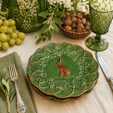 Load image into Gallery viewer, Bordallo Pinheiro Woods Hare Snack Plate, Set of 4