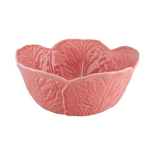 Load image into Gallery viewer, Bordallo Pinheiro Cabbage Pink Salad Bowl