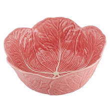 Load image into Gallery viewer, Bordallo Pinheiro Cabbage Pink Salad Bowl