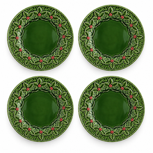 Load image into Gallery viewer, Bordallo Pinheiro Holly Dinner Plate, Set of 4