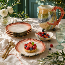 Load image into Gallery viewer, Bordallo Pinheiro Oyster & Scallops Dessert Plate, Set of 4