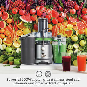 Breville BJE430SIL Juice Fountain Cold Juicer, Silver