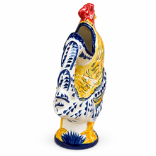 Load image into Gallery viewer, Portuguese Hand-Painted Floral Ceramic Rooster Pitcher