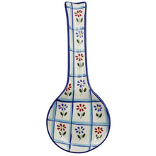 Load image into Gallery viewer, Hand-Painted Portuguese Ceramic Colorful Floral Spoon Rest
