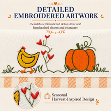Load image into Gallery viewer, Ervilha Countryside Harvest Embroidered Bread Basket