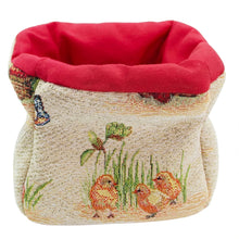 Load image into Gallery viewer, Farmhouse Rooster Tapestry Egg Basket – Rustic Kitchen Counter Storage Holder
