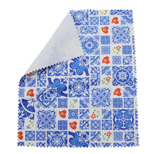 Load image into Gallery viewer, Portuguese Azulejo Pattern Eyeglass Case - Durable Case with Matching Cleaning Cloth