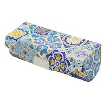 Load image into Gallery viewer, Portuguese Multicolor Azulejo Inspired Lipstick Holder with Built-in Mirror