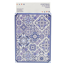 Load image into Gallery viewer, Portuguese Azulejo Inspired Blue and White Playing Cards - 54 Card Deck