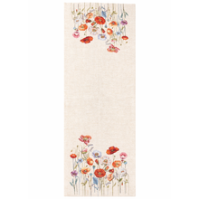 Load image into Gallery viewer, Floral Wildflower Table Runner – Botanical Garden Design, Made in Portugal (55" x 16.75")