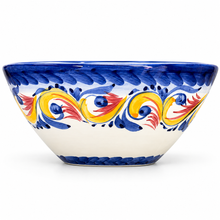 Load image into Gallery viewer, Portuguese Hand-Painted Floral Ceramic Salad Bowl – 9.4"