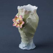 Load image into Gallery viewer, Lotus Flower Porcelain Vase - Floral Decorative Vase