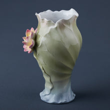 Load image into Gallery viewer, Lotus Flower Porcelain Vase - Floral Decorative Vase