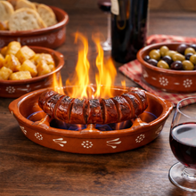 Load image into Gallery viewer, Socerâmica Hand-Painted Terracotta Sausage Roaster, Made in Portugal