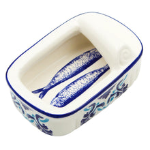 Load image into Gallery viewer, Portuguese Azulejo Ceramic Decorative Sardine Can - Blue & White Tile Pattern