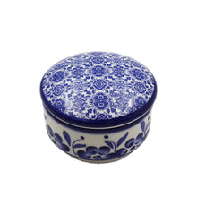 Load image into Gallery viewer, Traditional Portuguese Blue Tile and Floral Ceramic Decorative Box
