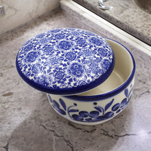 Load image into Gallery viewer, Traditional Portuguese Blue Tile and Floral Ceramic Decorative Box
