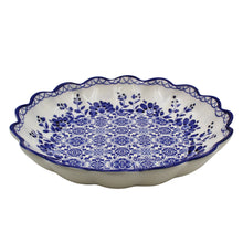 Load image into Gallery viewer, Traditional Portuguese Blue Floral Ceramic Salad Bowl
