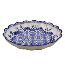 Load image into Gallery viewer, Traditional Portuguese Blue Floral Ceramic Salad Bowl