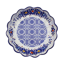Load image into Gallery viewer, Traditional Portuguese Blue Multicolor Floral Ceramic Salad Bowl
