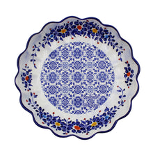 Load image into Gallery viewer, Traditional Portuguese Blue Multicolor Floral Ceramic Salad Bowl