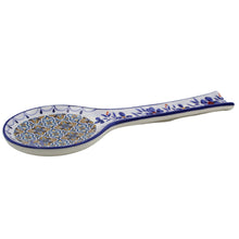 Load image into Gallery viewer, Hand-painted Portuguese Floral Tile Azulejo Ceramic Spoon Rest
