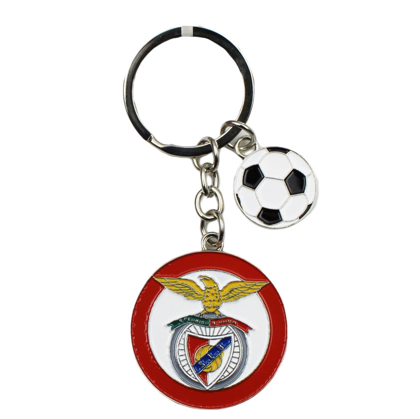 Sport Lisboa e Benfica SLB Logo with Soccer Ball Keychain