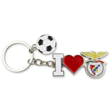Load image into Gallery viewer, Official SL Benfica 'I Love Benfica' Keychain with Soccer Ball Charm