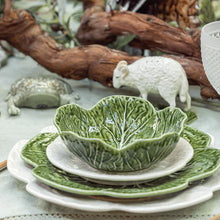 Load image into Gallery viewer, Bordallo Pinheiro Cabbage 17 oz. Cereal Bowl, Set of 4