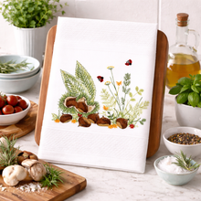 Load image into Gallery viewer, Portuguese Embroidered Cotton Tea Towels – Set of 2, 100% Cotton (28" x 20.5") - Chesnuts