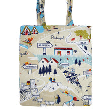 Load image into Gallery viewer, 100% Cotton Portuguese Cities Made in Portugal Reusable Tote Bag